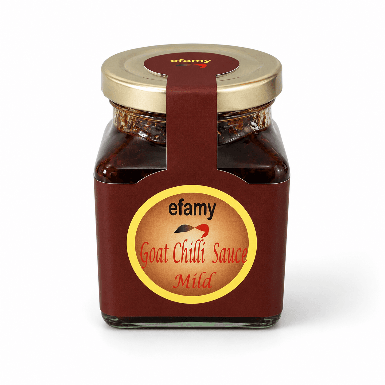 Jar of Efamy goat chilli sauce