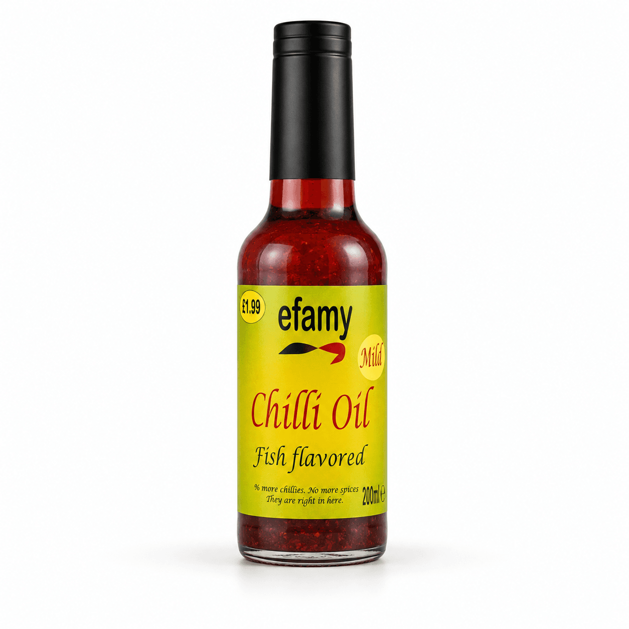 Bottle of Efamy fish flavoured chilli oil